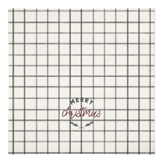 designs direct merry christmas grid 10 x 10 cotton twill napkin michaels